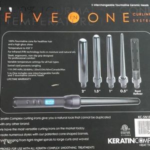 Keratin complex interchangeable curling wands